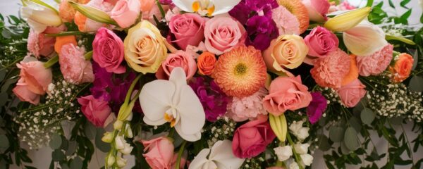 fleurs table des mariés